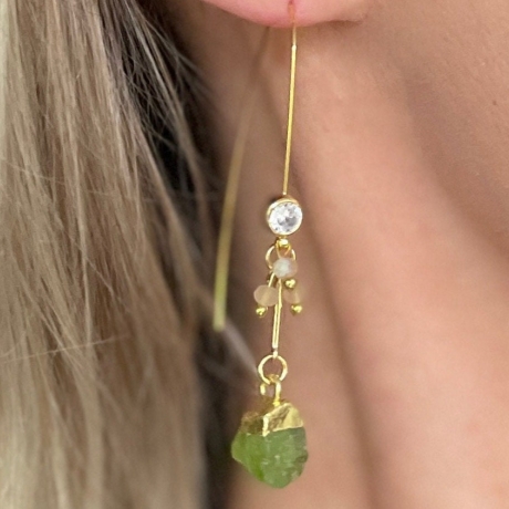 Amethyst Rohstein Ohrhänger als himmlischer Edelsteinschmuck