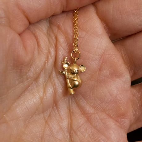 Kette Koala Gold / Geschenk für Sie / besonderes Geschenk