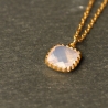 Kette Lemonquarz rosa Chalzedon / Geschenk für Sie / handgemacht