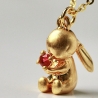 Kette Hase Zirkonia Sterlingsilber Gold Osterhase Valentinstag