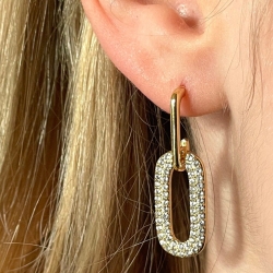 Ohrstecker Zirkonia Ohrringe als geometrischer Glitzerschmuck  Ohrstecker Zirkonia Ohrringe als geometrischer Glitzerschmuck