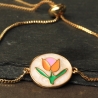 Armband Emaille Blüte / Geschenk für Sie
