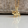 Halskette Elefant Gold Sterlingsilber Kette vergoldet Krafttier 