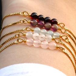 Geburtsstein Armband Rosenquarz Oktober Edelsteine 