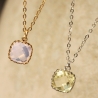 Kette Lemonquarz rosa Chalzedon / Geschenk für Sie / handgemacht