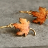 Blatt Ohrringe Ahorn / Natur Schmuck / Wald Ohrringe