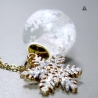 Stern Kette Schneekugel -  Schneekugel mit Schnee und Eiskristall