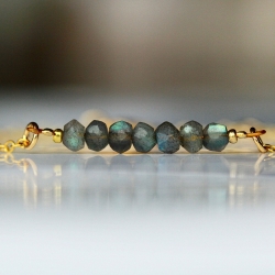 Edelstein Armband Labradorit / Armband gold Labradorit