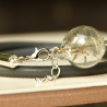 Pusteblumen Armband Leder in dunkelgrau mit Berliner Pusteblume als außergewöhnliches Geschenk für Sie