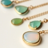Edelstein Kette Gold / Schmuck mit Edelsteinen / Geschenk für Sie