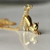 Kette Katze Sterlingsilber Gold Tierschmuck Kitten 
