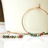 Creolen rosegold Perlen Edelstahl ein handgefertigtes Ohrringe