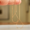 Durchziehohrringe Tropfen modern / Minimalistischer Schmuck 