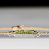 Edelstein Armband Peridot Rohstein vergoldet