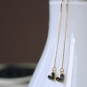 Herz Ohrringe Durchziehohrringe schwarzes Emaille Herz Schmuck 