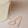 Durchziehohrringe Tropfen modern / Minimalistischer Schmuck 