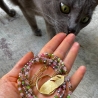 Edelstein Halskette Blatt eine edle Lariat Kette im Boho Style