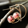 Blüten Ohrringe Creolen Perle / Statement Ohrringe Blüte