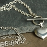 Kette Edelstahl Herz Gliederkette 