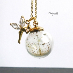 Himmlische Pusteblumen Kette aus vergoldeten Sterling Silber