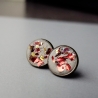 Ohrstecker Beton Glitzer Flakes in rot als persönliches Geschenk 