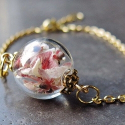 Armband Blüten Ginster gold Blütenschmuck