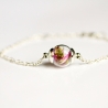 Armband echte Blüten mit Moos in Glaskugel / Geschenk