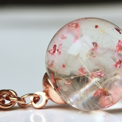 Pusteblumen Kette Glitzer Folie roségold Glücksbringer Schmuck Pusteblumen Kette Glitzer Folie roségold Glücksbringer Schmuck