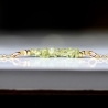 Edelstein Armband Peridot Rohstein vergoldet