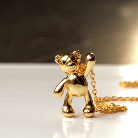 Kette Teddybär Gold / Geschenk für Sie