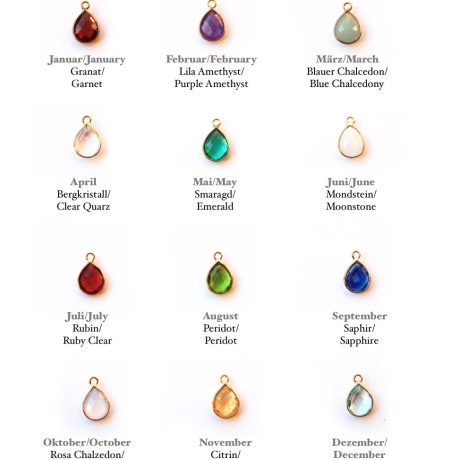 Personalisierte Kette Geburtsstein / Personalisiertes Geschenk 