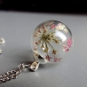 Kette Dillblüten Blumen Schmuck in Gießharz Blütenschmuck
