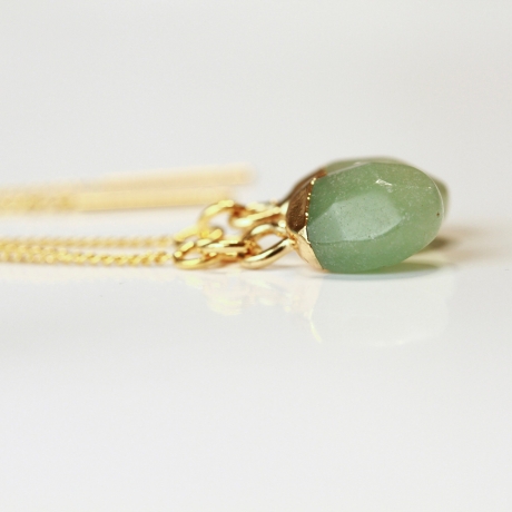 Jade Ohrringe Durchziehohrringe Edelstein Schmuck Weihnachten