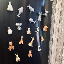 Handgemachte Kühlschrankmagnete mit Tiermotiv Kinder, Tierfreunde