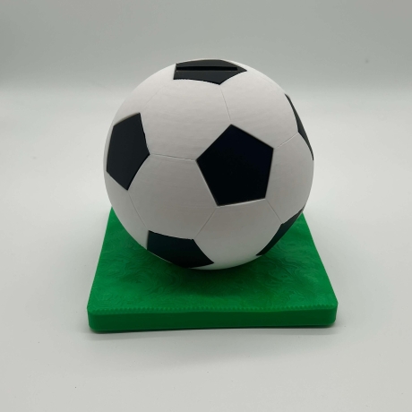 Fußball Spardose mit Namen personalisiert für Kinder