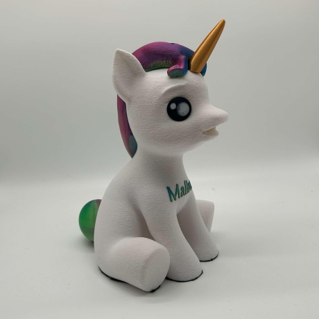 Einhorn Spardose mit Namen personalisiert für Kinder