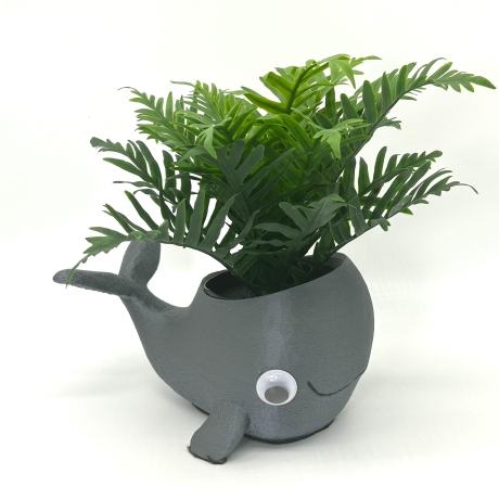 Wal Blumentopf Übertopf mit Tiermotiv aus PLA