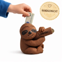 Faultier Spardose mit Namen personalisiert für Kinder