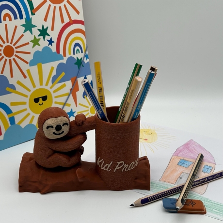 Stiftehalter Einschulung personalisiert Tiermotiv, Stifthalter