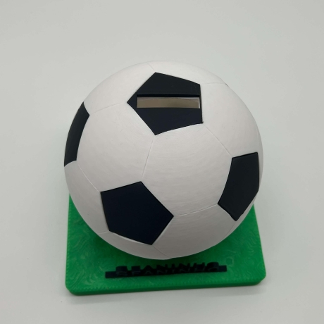 Fußball Spardose mit Namen personalisiert für Kinder