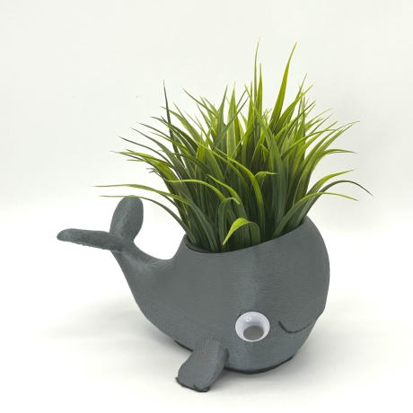 Wal Blumentopf Übertopf mit Tiermotiv aus PLA