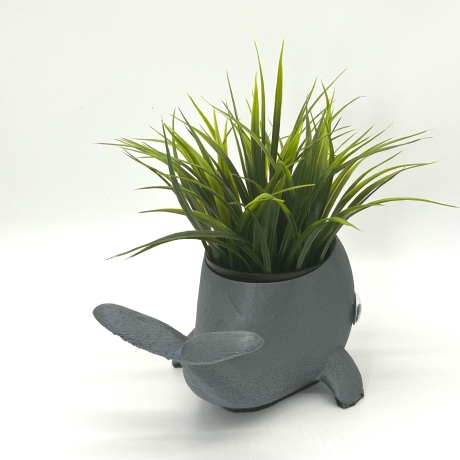 Wal Blumentopf Übertopf mit Tiermotiv aus PLA