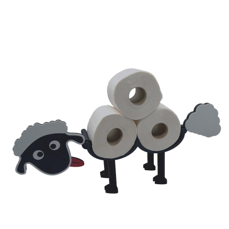 Toilettenpapierhalter Schaf freistehend aus PLA