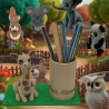 Stiftehalter Einschulung personalisiert Tiermotiv, Stifthalter