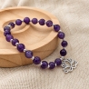 Rosenquarz Armband | Edelsteinarmband mit Lotus | Geschenk Frauen