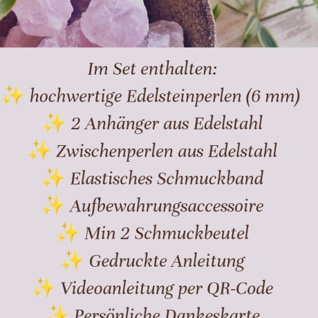 DIY Armband 2er Set | Edelstein Armband selber machen | Bastelset