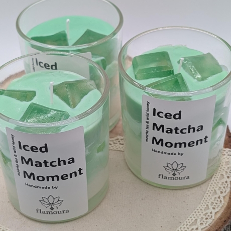 Duftkerze aus Sojawachs – Matcha Tea & Wild Honey – handgegossen