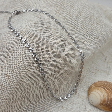 Zarte Plättchen Halskette Gold oder Silber | Layering Kette
