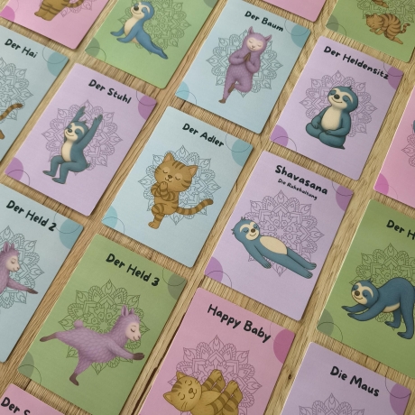 Yogakarten für Kinder | 25 Kinderyoga Übungen mit Tieren | Yoga