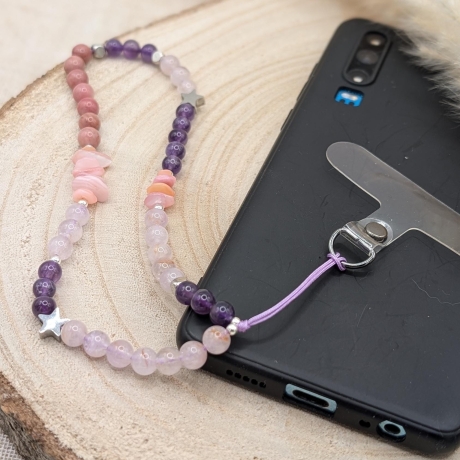 Handykette kurz fürs Handgelenk | aus Edelsteinen | Phone Strap